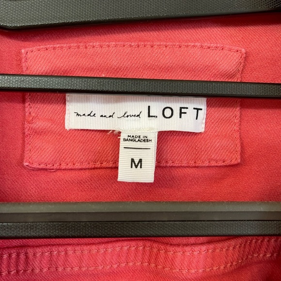 Loft Burnt Orange Distressed Jean Jacket Size M - Picture 3 of 4